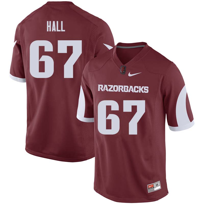 Men #67 Tyler Hall Arkansas Razorback College Football Jerseys Sale-Cardinal